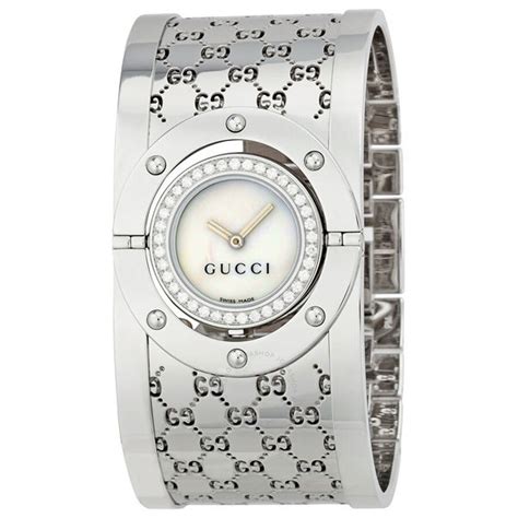 gucci pave diamond dial mini watch silver|Gucci watch warranty 2022.